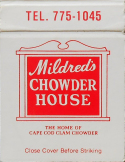 mildred chowder house matchbook